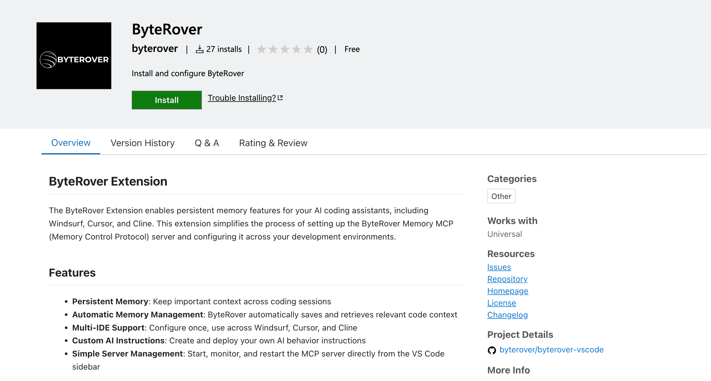 Introducing ByteRover Extension
